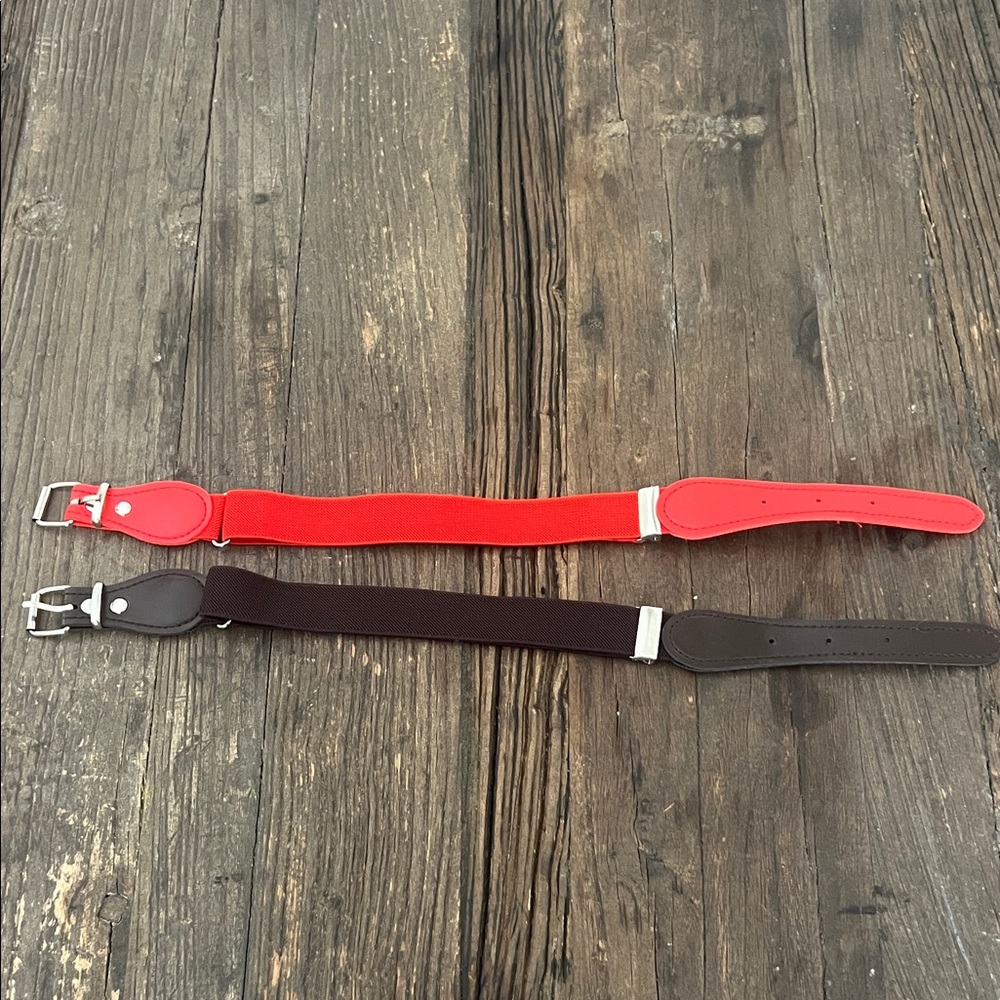 Red and Brown kids belts